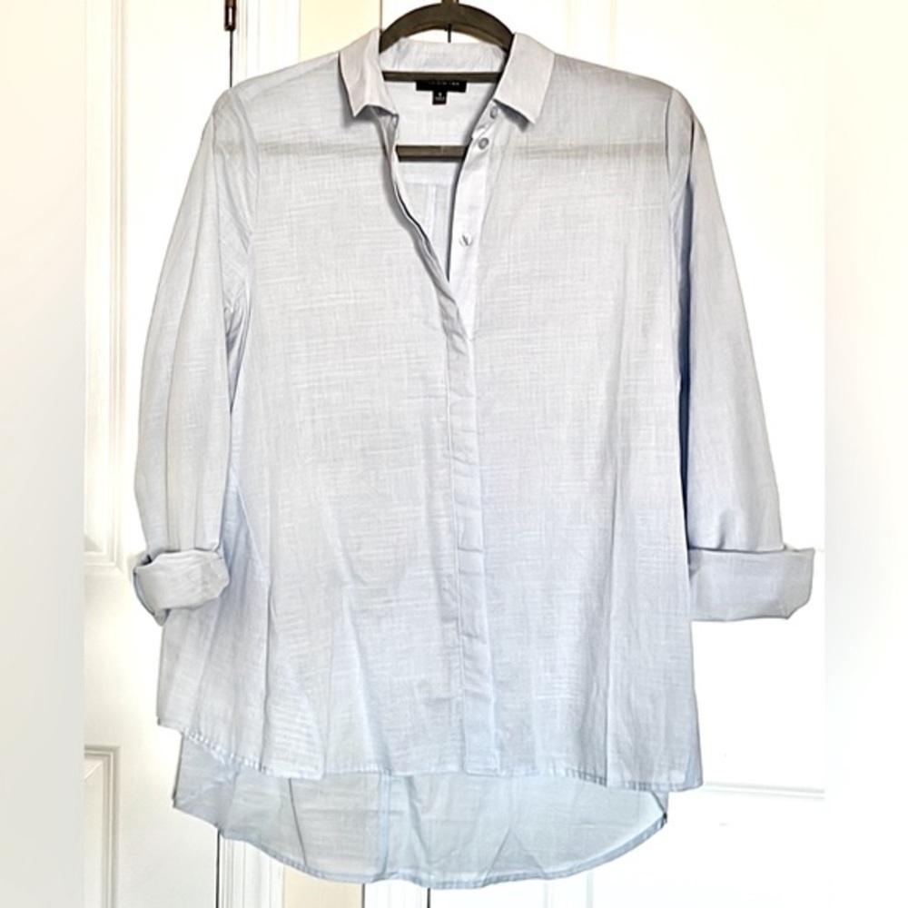 100% Cotton Super Lightweight Limited Blue Button Down Shirt. Summer Dream!